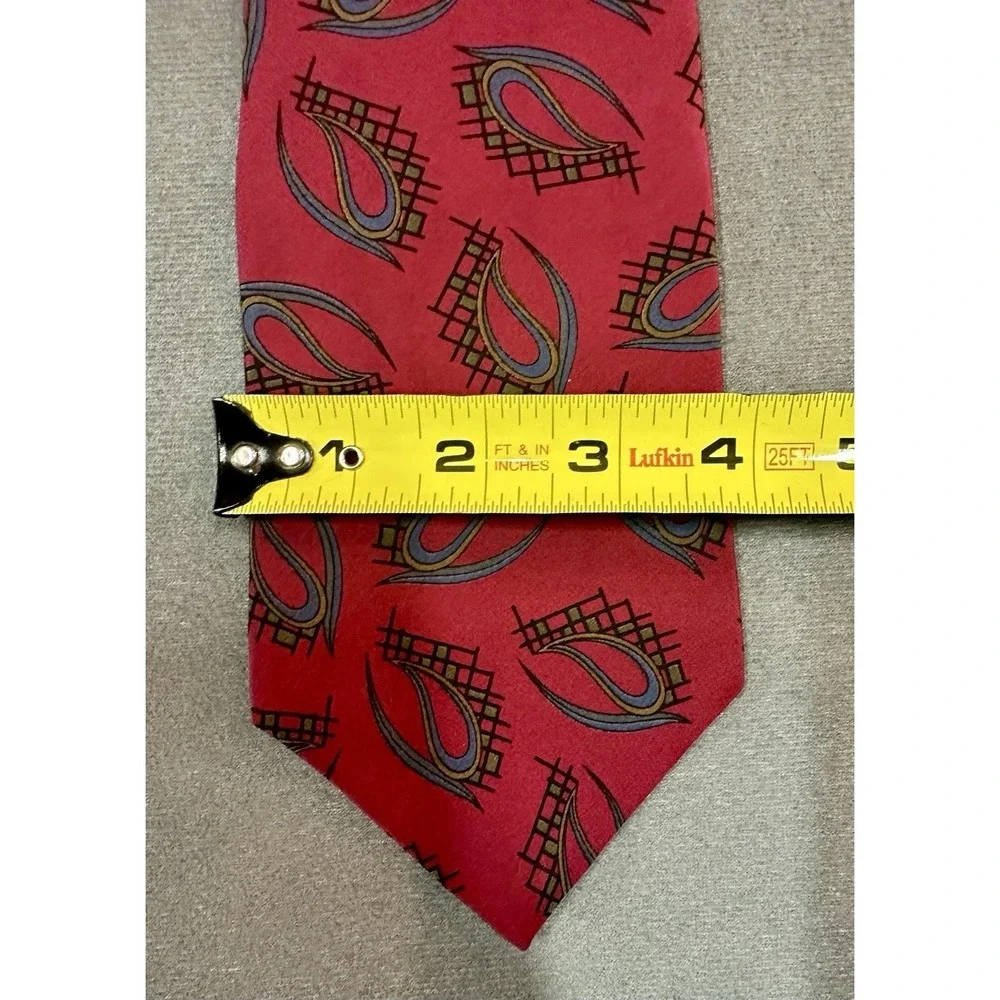 Vintage Chaps Ralph Lauren Tie 100% Silk Made in USA Geometric Necktie 56